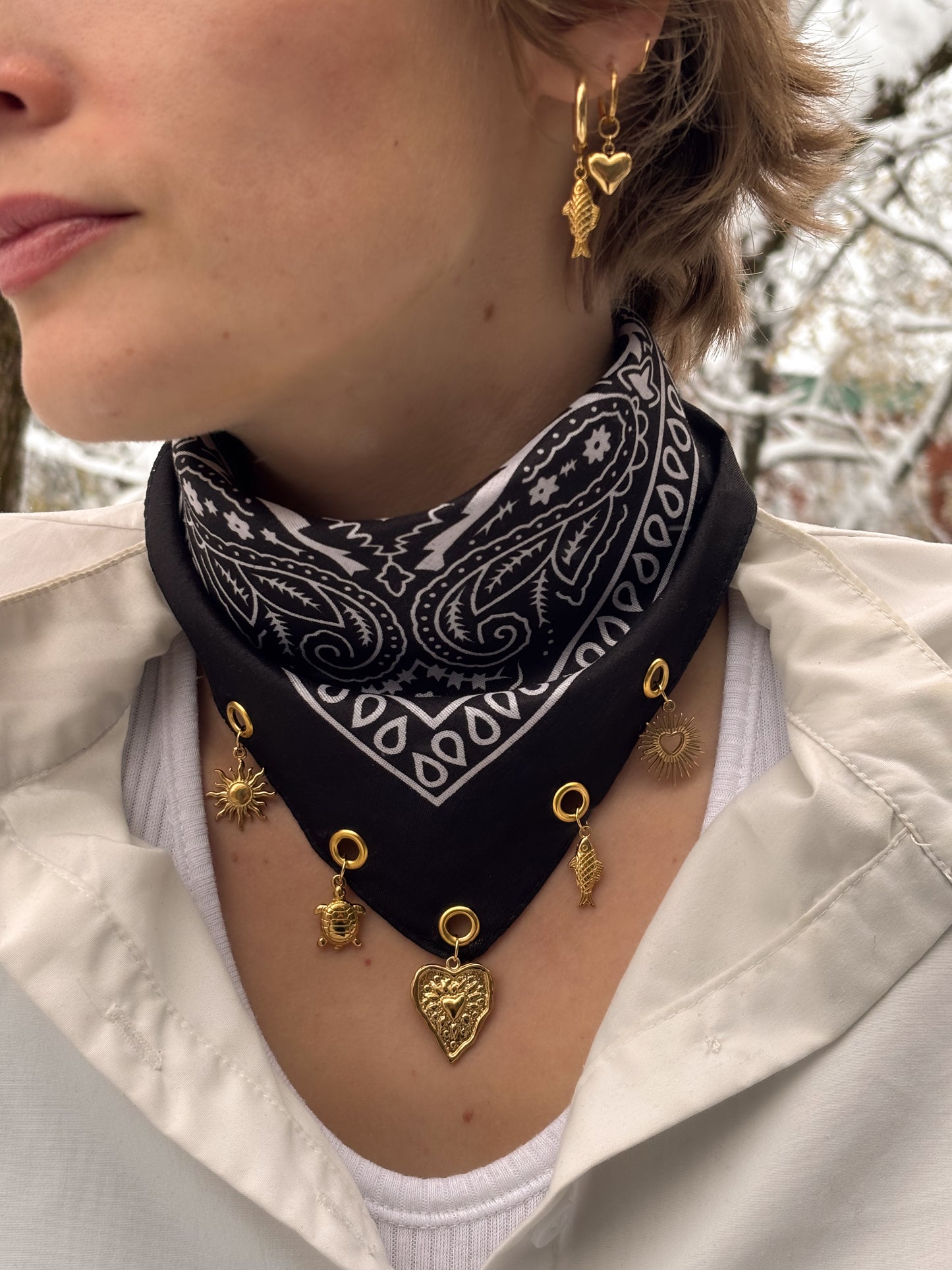 BANDANA 5 CHARMS À COMPOSER - DORÉ